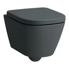 Laufen Meda Compact Vegghengt toalett 49x36 cm, Rimless, Grafitt Matt