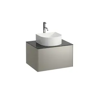 Laufen Sonar Servantskap med 1 skuff 575x455 mm, m/topp, Titan/nero marquina