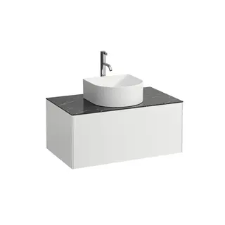 Laufen Sonar Servantskap med 1 skuff 775x455 mm, m/topp, Hvit/Nero Marquina