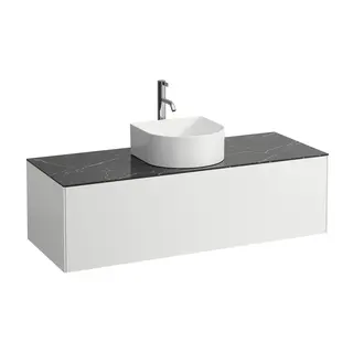 Laufen Sonar Servantskap med 1 skuff 1175x455 mm, m/topp, Hvit/Nero Marquina