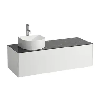 Laufen Sonar Servantskap med 1 skuff 1175x455 mm, m/topp, Hvit/Nero Marquina