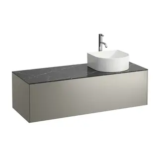 Laufen Sonar Servantskap med 1 skuff 1175x455 mm, m/topp, Titan/nero marquina