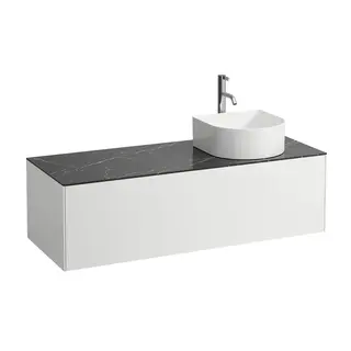 Laufen Sonar Servantskap med 1 skuff 1175x455 mm, m/topp, Hvit/Nero Marquina