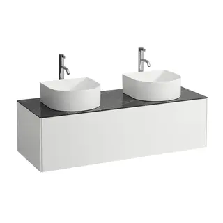 Laufen Sonar Servantskap med 1 skuff 1175x455 mm, m/topp, Hvit/Nero Marquina