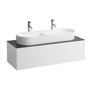 Laufen Sonar Servantskap med 1 skuff 1175x455 mm, m/topp, Hvit/Nero Marquina