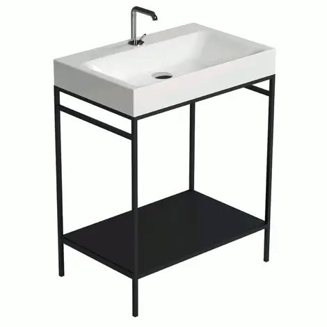 Lavabo Cento 70 Gulvst&#229;ende Konsoll 700x440x780 mm, Sort Matt