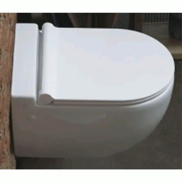 Lavabo AXA One SLIM Toalettsete Med myktlukkende hengsler, Hvit 