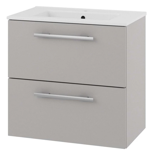 Linn Bad Ingrid Smal Servantskap 80x34,6x57 cm, Senter, Hvit Matt 