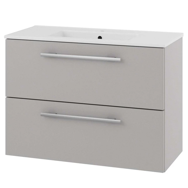 Linn Bad Ingrid Smal Servantskap 80x34,6x57 cm, Senter, Hvit Matt 