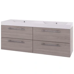 Linn Bad Ingrid Servantskap, 4 skuffer 120x45,3x57 cm, Dobbel, Lys Eik