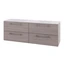 Linn Bad Ingrid Servantskap, 4 skuffer 160x45,3x57 cm, Dobbel, Lys Eik