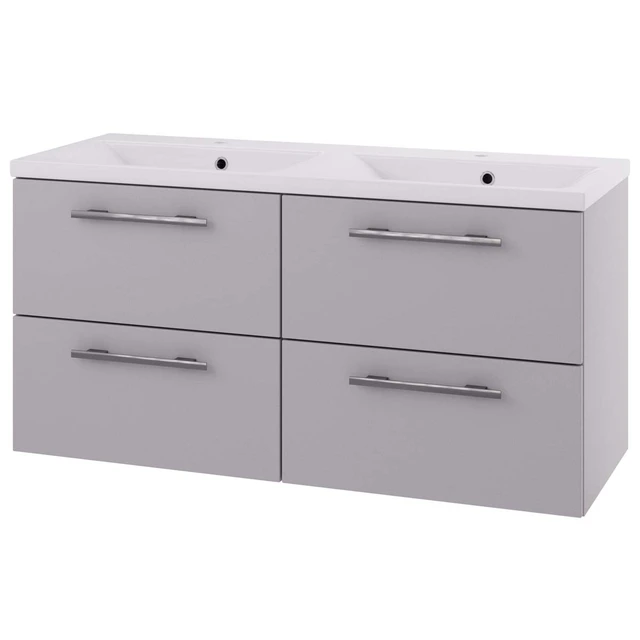 Linn Bad Ingrid Servantskap, 4 skuffer 160x45,3x57 cm, Dobbel, Lys Eik 