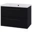 Linn Bad Ingrid Servantskap, 2 skuffer 80x45,3x57 cm, Senter, Sort Matt