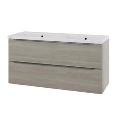 Linn Bad Mari Servantskap, 2 skuffer 120x45,6x57 cm, Senter, Lys Eik