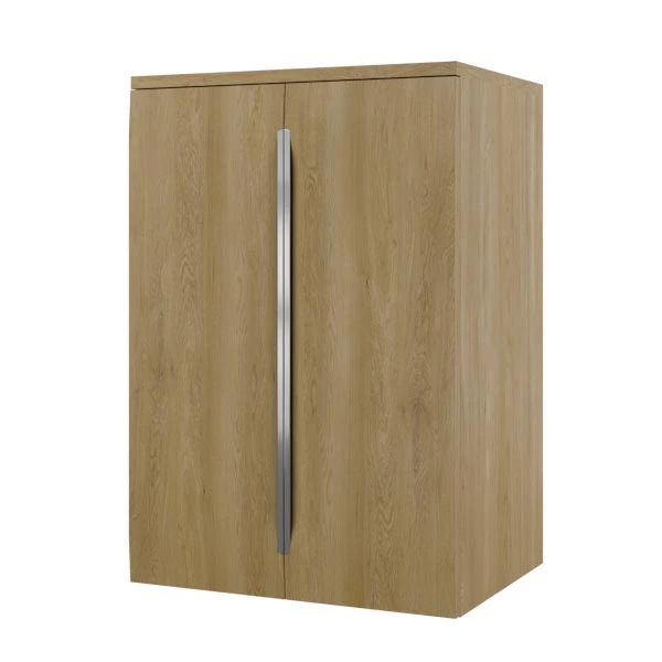 Linn Bad Mari Sideskap, 2 dører 60x45,6x87,8 cm, 2 hyller, Eikefolie 