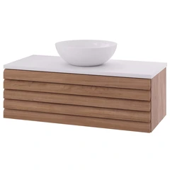 Linn Bad Selma Servantskap, 1 Skuff 100x45,7x33,4 cm, Senter, Eik