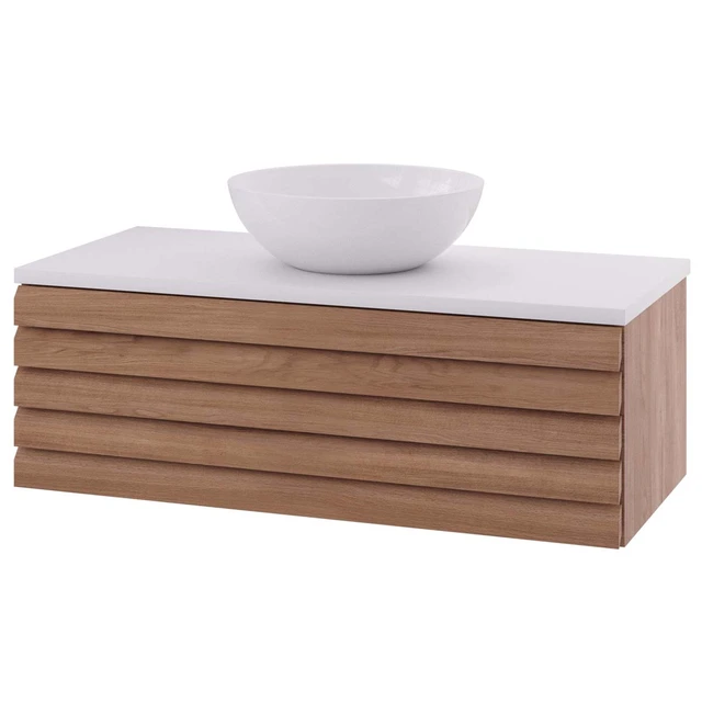 Linn Bad Selma Servantskap, 1 Skuff 100x45,7x33,4 cm, Senter, Eik 