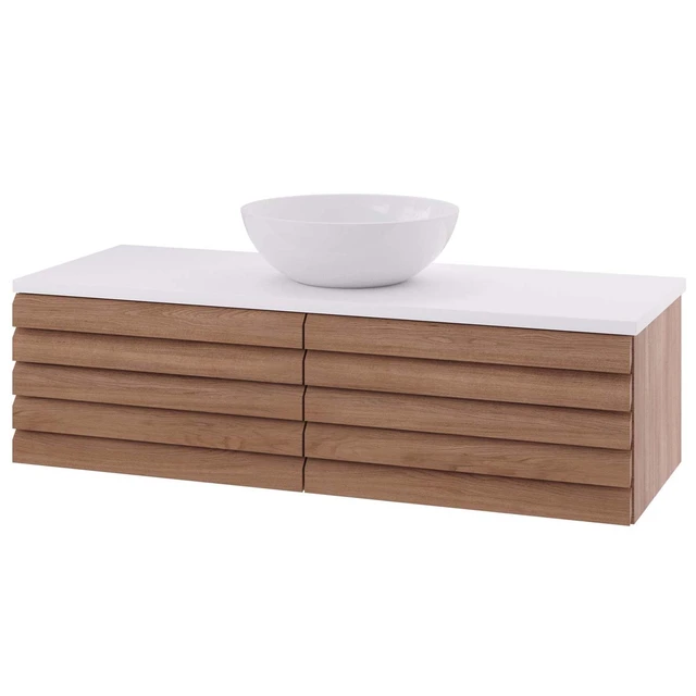 Linn Bad Selma Servantskap, 1 Skuff 120x45,7x33,4 cm, Senter, Eik 