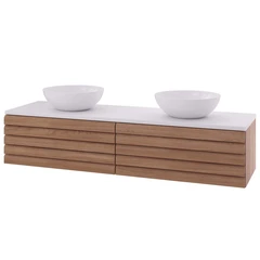 Linn Bad Selma Servantskap, 1 Skuff 160x45,7x33,4 cm, Dobbel, Eik