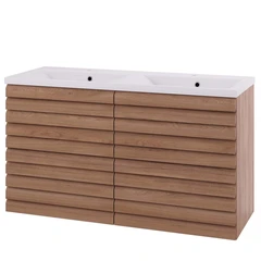 Linn Bad Selma Servantskap, 2 Skuffer 120x45,7x66,8 cm, Dobbel, Eik