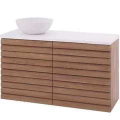 Linn Bad Selma Servantskap, 2 Skuffer 120x45,7x66,8 cm, Venstre, Eik