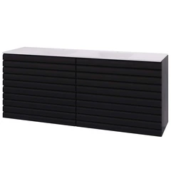 Linn Bad Selma Servantskap, 2 Skuffer 160x45,7x66,8 cm, Valgfri, Sort Eik