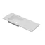 Linn Bad Corian Plate med EIR servant 120x46 cm, med overl&#248;p, venstre, Hvit