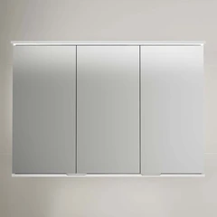 Linn Bad Hilde Speilskap med LED-Lys 120x84x18 cm, 3 d&#248;rer, Hvit Matt