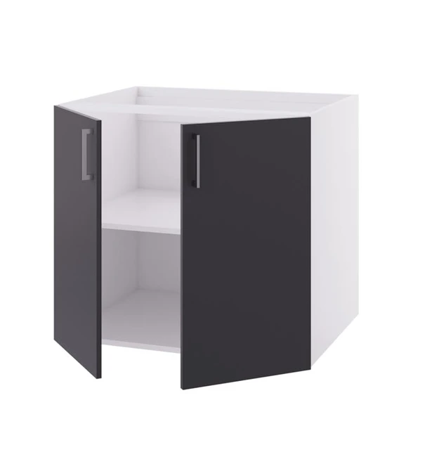 Linn Bad Underskap, 2 dører 80x60x72 cm, Grå Matt 