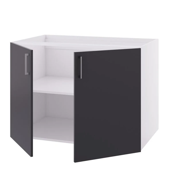 Linn Bad Underskap, 2 dører 100x60x72 cm, Grå Matt 
