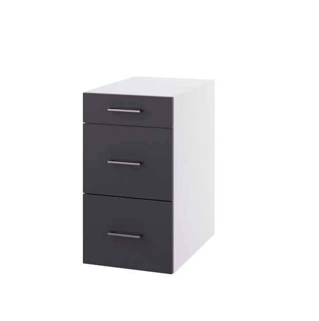 Linn Bad Underskap, 3 skuffer 40x60x72 cm, Grå Matt 