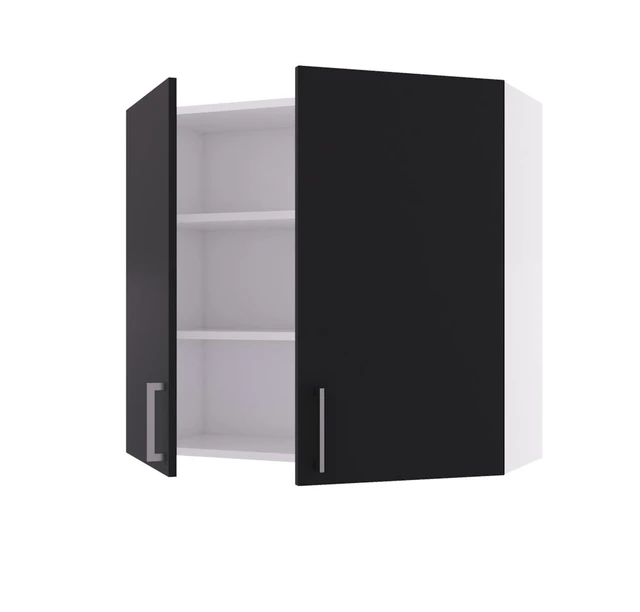 Linn Bad Overskap, 2 dører 80x30x72 cm, Sort Matt 