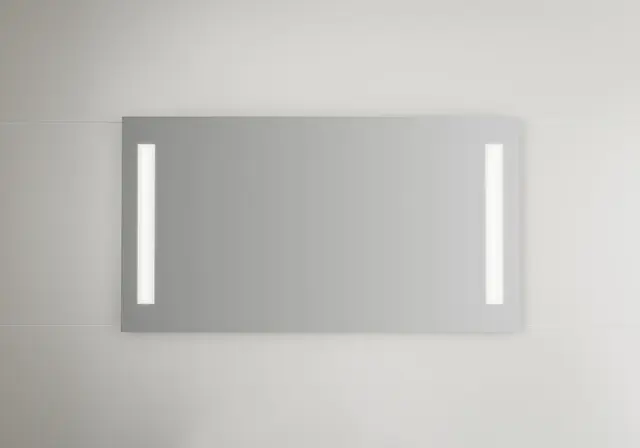 Linn Bad Hilde Speil, m/LED-lys 120x3,5x65 cm, Sølv 
