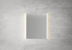 Linn Bad Fyli Speil, m/LED-lys 60x2,5x70 cm, Sølv