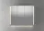 Linn Bad Sogn speilskap m/LED-lys 100x84x18 cm, Lys Eik