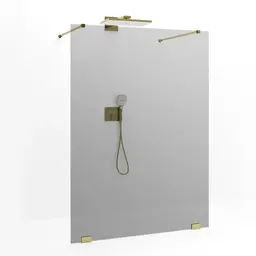 Macro Grace Dusjvegg Walk In Shower 120 cm, Gull/Tonet Glass