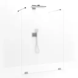 Macro Grace Dusjvegg Walk In Shower 120 cm, Krom/Frostet Glass
