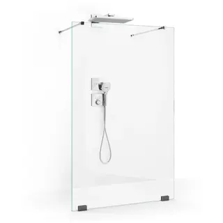 Macro Grace Dusjvegg Walk In Shower 120 cm, Krom/Klart Glass