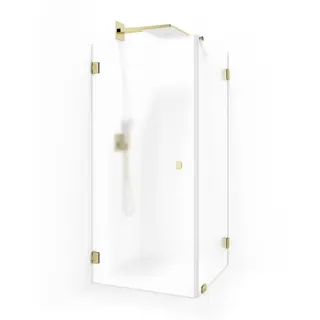 Macro Grace Dusjhjørne Swing 70x70 cm, Gull/Klart Glass