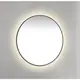 Macro Design Speil &#216;700 mm, med lys, Sort Ramme