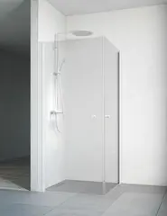 Macro Spirit Dusjhjørne Rett 90x100 cm, Hvit/Klart Glass