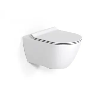 Macro Pura Vegghengt toalett 560x349 mm, Rimless, Hvit/Krom
