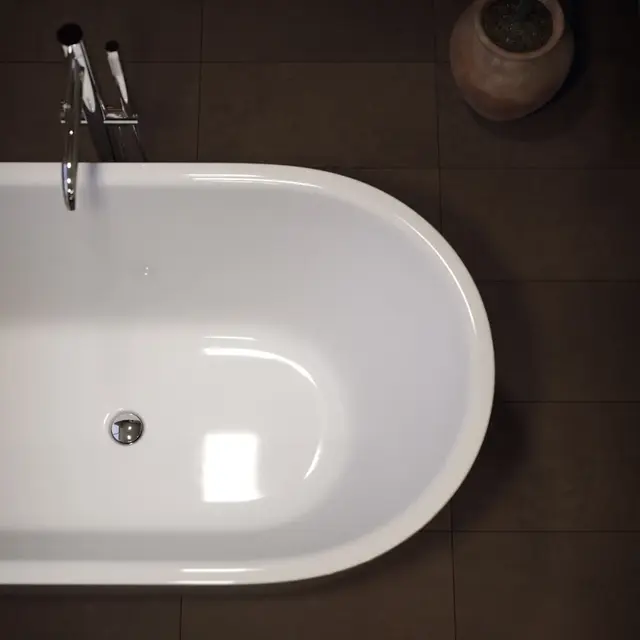 Nordhem Aspholmen Frittstående badekar 170x80 cm, Hvit Matt 