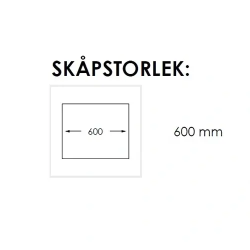 Nordic Tech Edge Kjøkkenvask 582,4x440 mm, Høyre, Rustfritt Stål 