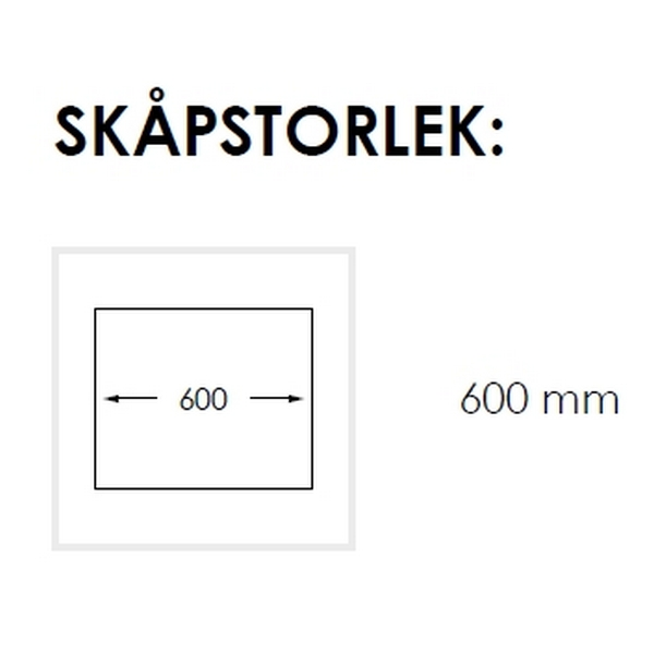 Nordic Tech Opal Oppvaskbenk 1200x600 mm, Vendbar, Rustfritt Stål 