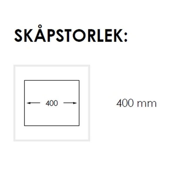 Nordic Tech Rubin Oppvaskbenk 780x480 mm, Vendbar, Rustfritt Stål 