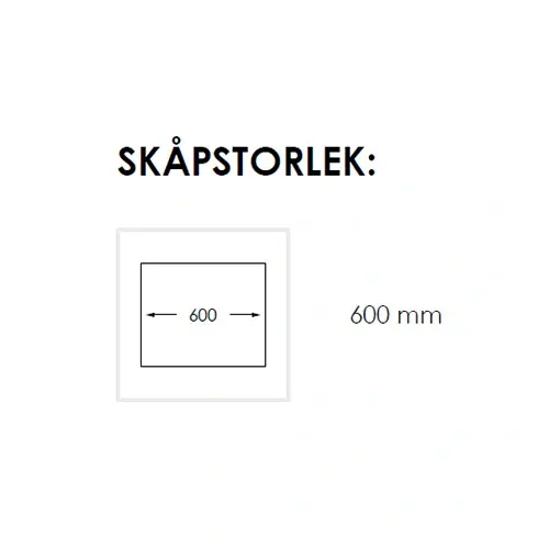 Nordic Tech Radius Kjøkkenvask 585x440 mm, Venstre, Rustfritt Stål 