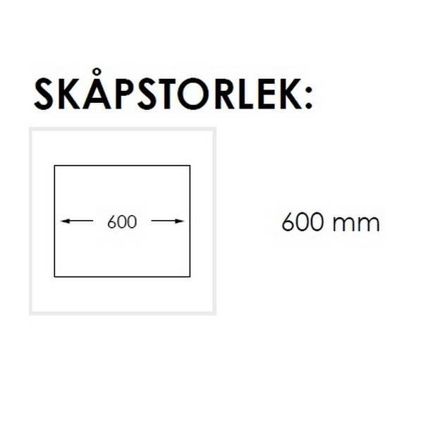 Nordic Tech Radius Kjøkkenvask 585x510 mm, Høyre, Rustfritt Stål 