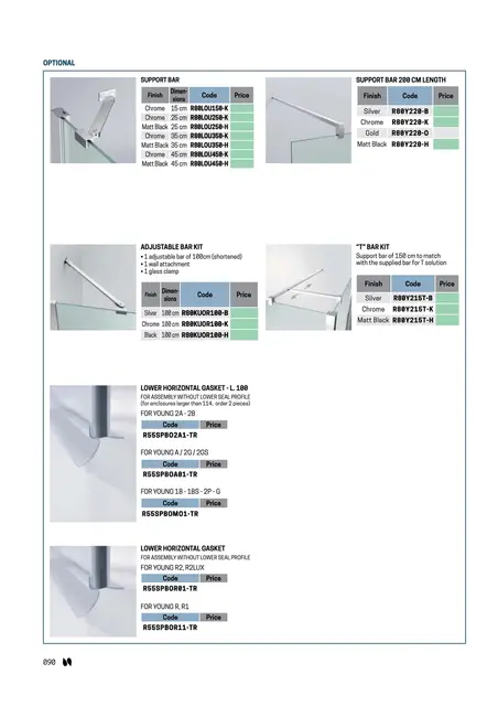 Novellini Young 2.0 2A Slagdører 117-121 cm, Hvit Matt/Klart Glass 