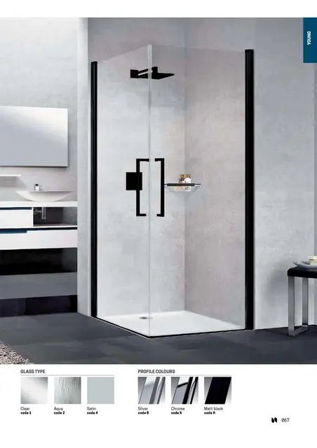 Novellini Young 2.0 2G Slagdør 69-71 cm, Hvit Matt/Klart Glass 